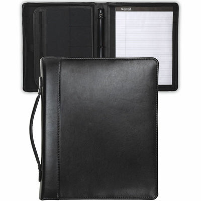 Samsill Regal Letter Pad Folio with Fastener, Black, 8 1/2" Width x 11" Length, SAM15540