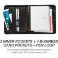 Samsill Letter Pad Folio, Black, 8 1/2" Width x 11" Length, SAM15650