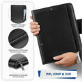 Samsill Letter Pad Folio, Black, 8 1/2" Width x 11" Length, SAM70820