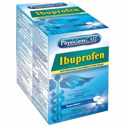 Acme United PhysiciansCare Ibuprofen Tablets, 1 Box, ACM90015