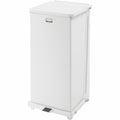 Rubbermaid Commercial Defenders Steel Step Cans, White, 13 gal, RCPST24EPLWH