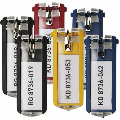 Durable Office Label Window Key Tags, Black, 6 / Pack, DBL195701
