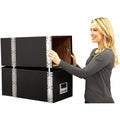 Fellowes Bankers Box Metal Base File Storage Box, Black, FEL12602