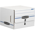 Fellowes Bankers Box Side-Tab File Storage Boxes, Blue, 12 / Carton, FEL00061