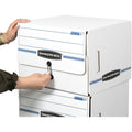 Fellowes Bankers Box Side-Tab File Storage Boxes, Blue, 12 / Carton, FEL00061