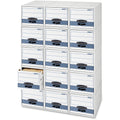 Fellowes Bankers Box Stor/Drawer Steel Plus Letter-size File Storage Boxes, Blue, 6 / Carton, FEL00311