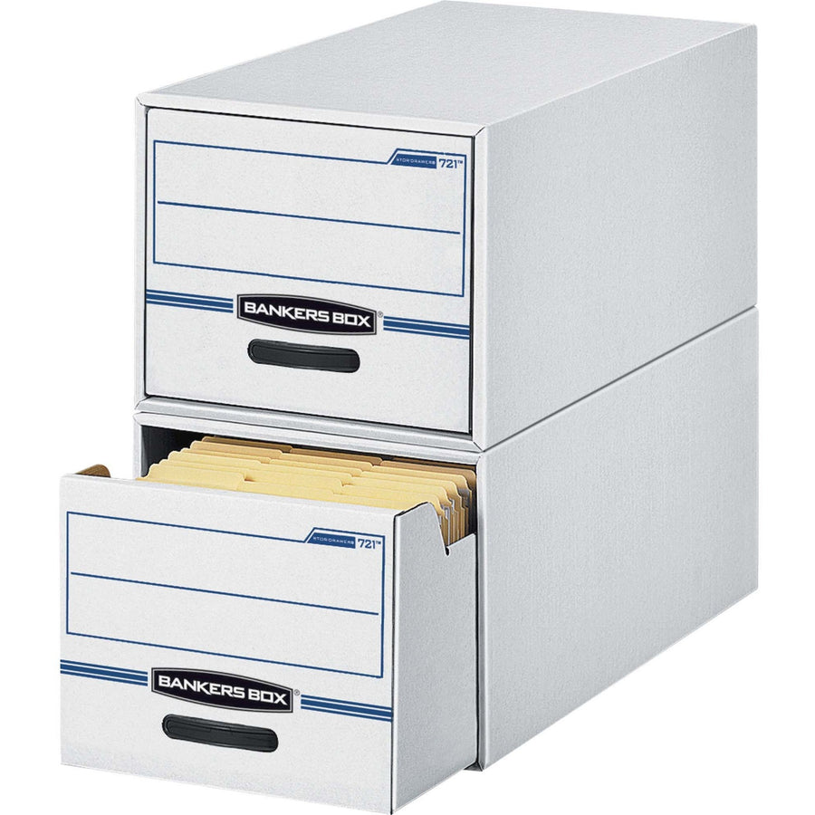 Fellowes Bankers Box Stor/Drawer File Storage Unit, Blue, 6 / Carton — view 1
