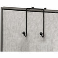 Fellowes Wire Partition Additions Double Coat Hook, Black, FEL75510