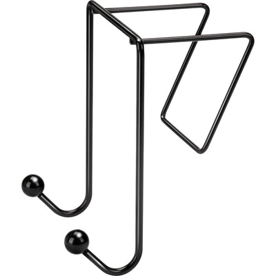 Fellowes Wire Partition Additions Double Coat Hook, Black, 6EA/CT — view 1