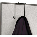 Fellowes Wire Partition Additions Double Coat Hook, Black, FEL75510