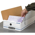 Fellowes Bankers Box Liberty Check and Form Boxes, Blue, 12 / Carton, FEL00006