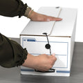Fellowes Bankers Box Liberty Check and Form Boxes, Blue, 12 / Carton, FEL00018