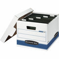 Fellowes Bankers Box Hang'N'Stor Hanging File Storage Box, Blue, 4 / Carton, FEL00784