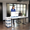 Fellowes Bankers Box Hang'N'Stor Hanging File Storage Box, Blue, 4 / Carton, FEL00784
