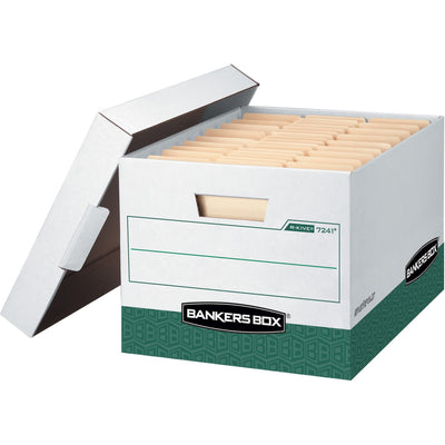 Fellowes Bankers Box R-Kive File Storage Box, Green, 12 / Carton — view 1