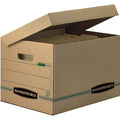 Fellowes Bankers Box Recycled Systematic File Storage Box, Green, 12 / Carton, FEL12772