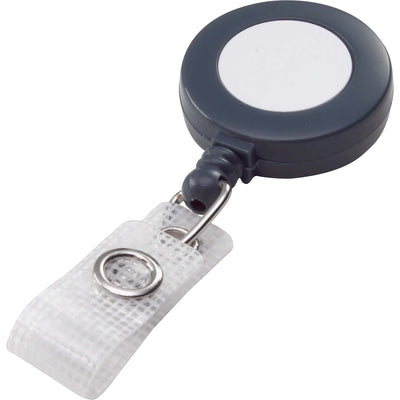 ACCO GBC Retractable Round Badge Reel, Gray, 25 / Box, GBC50573