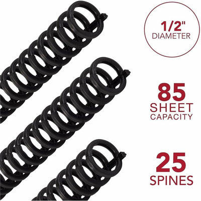 ACCO GBC ProClick Binding Spines, Black, 8 1/2" Width x 11" Length, 1 Box, GBC2515660