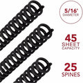 ACCO GBC ProClick Binding Spines, Black, 8 1/2" Width x 11" Length, 25 / Box, GBC2515662