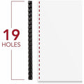 ACCO GBC CombBind Binding Spines, Black, 8 1/2" Width x 11" Length, 100 / Box, GBC4000044