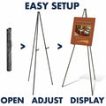 ACCO Quartet Heavy-Duty Instant Easel - Tripod Base, Black, QRT27E
