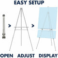 ACCO Quartet Heavy-Duty Display Easel, Silver, QRT55E