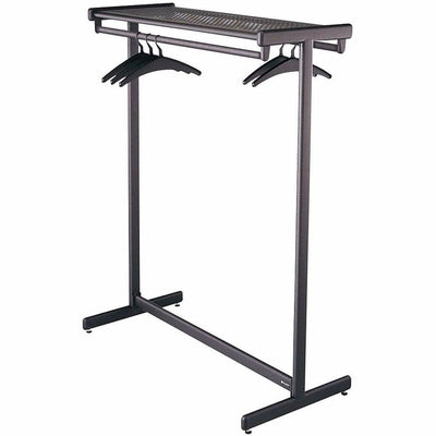 ACCO Quartet Double-Sided Garment Rack - Freestanding, Black Powder Coat, QRT20314