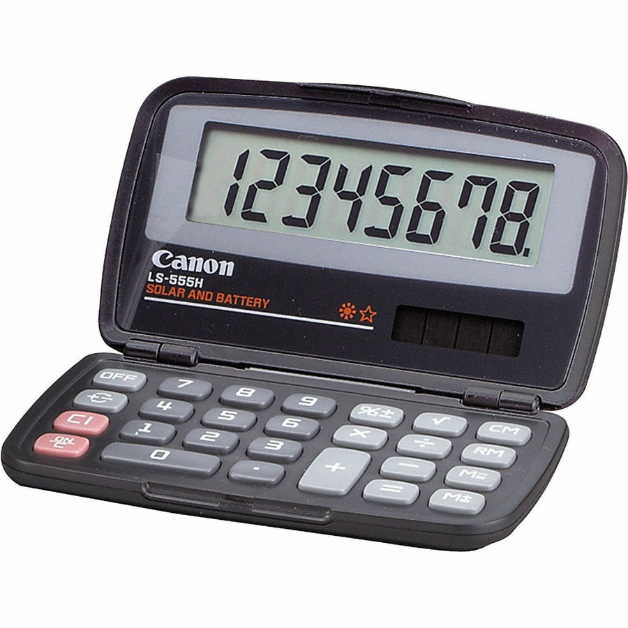 Canon LS555H Wallet Calculator, 2.9" x 4.3", Black, CNMLS555H