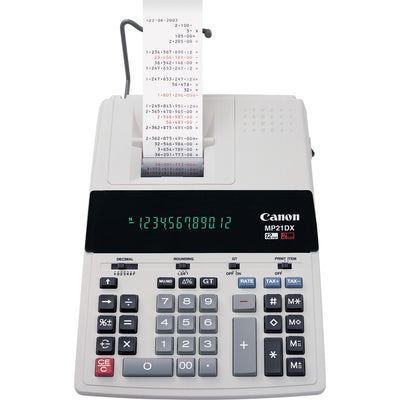Canon MP21DX Color Printing Calculator, White, CNMMP21DX
