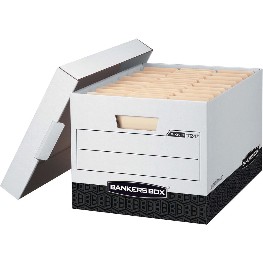 Fellowes Bankers Box R-Kive File Storage Box, Black, 12 / Carton — view 1
