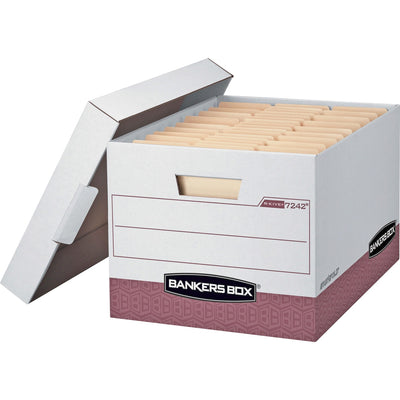 Fellowes Bankers Box R-Kive File Storage Box, Red, 12 / Carton — view 1