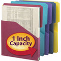 Smead Organized Up 2/5 Tab Cut Letter Recycled File Jacket, Assorted, 8 1/2" Width x 11" Length, 5 / Pack, SMD75445