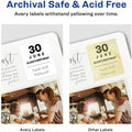 Avery Laser Inkjet Printer Permanent ID Labels, White, 480 / Pack, AVE6570