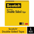 3M Scotch Permanent Double-Sided Tape - 1/2"W, Clear, 1 Roll, MMM66512900
