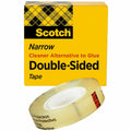 3M Scotch Permanent Double-Sided Tape - 1/2"W, Clear, 1 Roll, MMM66512900