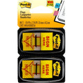 3M Post-it Message Flags, Yellow, 1 Pack, MMM680-SH2