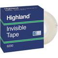 3M Highland 3/4"W Matte-finish Invisible Tape, Clear, 1 Pack, MMM6200341000