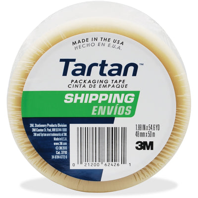 3M Tartan General-Purpose Packaging Tape, Clear, 1 Roll, MMM37102CR