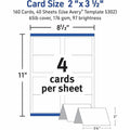Avery Tent Cards, 2" x 3.5", White, 160 Place Cards (5302), 2" x 3 1/2", 1 Box, AVE5302