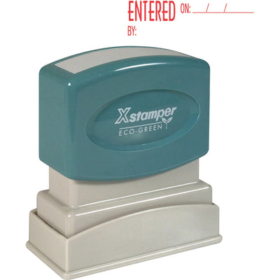 Shachihata Xstamper Red Ink ENTERED Title Stamp, XST1822