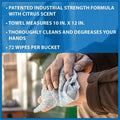 ITW Pro SCRUBS In-A-Bucket Hand Cleaner Towels, Blue, ITW42272