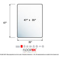 Floortex Cleartex Ultimat Polycarbonate Rectangular Chair Mat for Hard Floor - 35" x 47", FLR128919ER