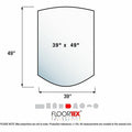 Floortex Polycarbonate Contoured Chair Mat for Carpets up to 1/2" - 39 x 49", Clear, FLR119923SR