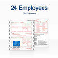 TOPS Carbonless Standard W-2 Tax Forms, 5.50" Width x 8.50" Length, 24 / Pack, TOP2204