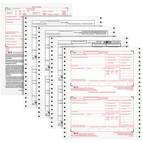 TOPS Carbonless Standard W-2 Tax Forms, 5.50" Width x 8.50" Length, 24 / Pack, TOP2204