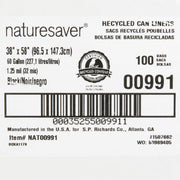 Nature Saver Black Low-density Recycled Can Liners, 1 Carton