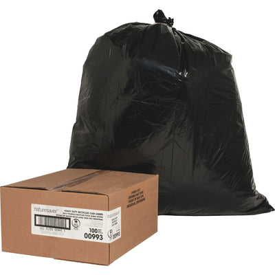 Nature Saver Black Low-density Recycled Can Liners, 1 Carton — view 1