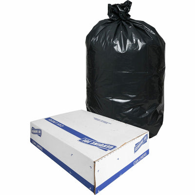 Genuine Joe Heavy-Duty Trash Can Liners, Black, 1 Carton, GJO01532