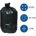 Genuine Joe Heavy-Duty Trash Can Liners, Black, 1 Carton, GJO01534