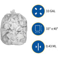 Genuine Joe High-Density Can Liners, Clear, 20 / Carton, GJO01757